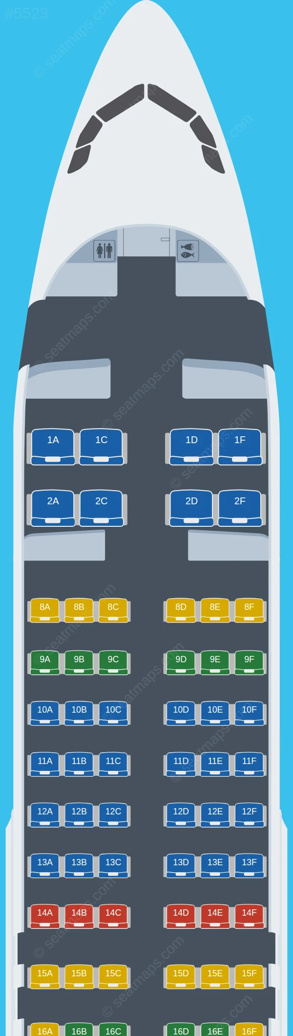 Air Macau Airbus A320-200 seatmap preview