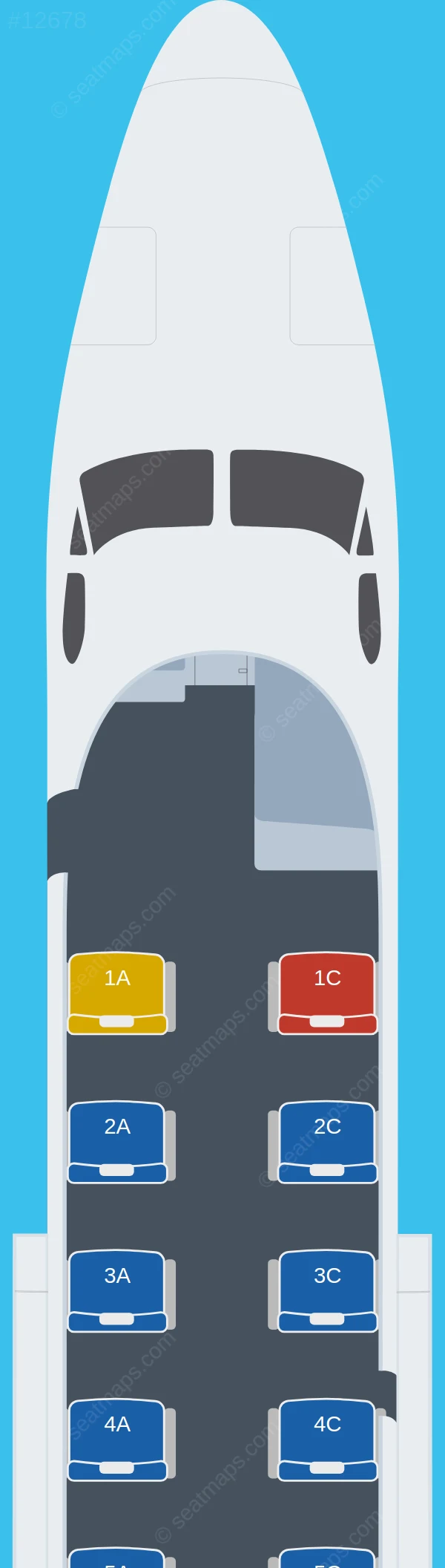 Federal Airlines Beechcraft 1900D seatmap preview