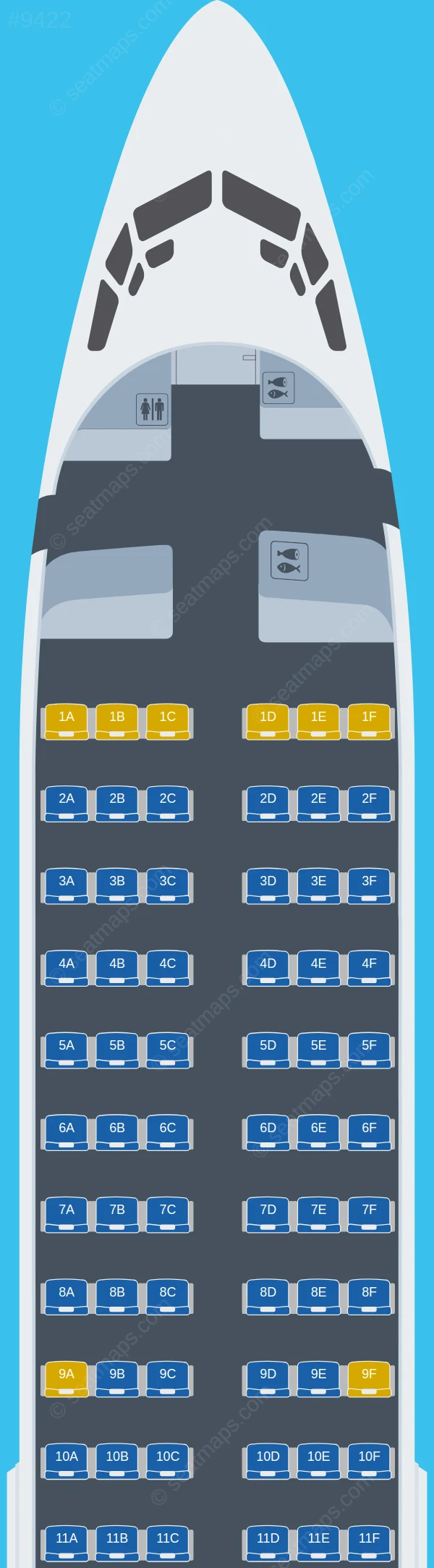 AlMasria Universal Airlines Boeing 737-400 seatmap preview