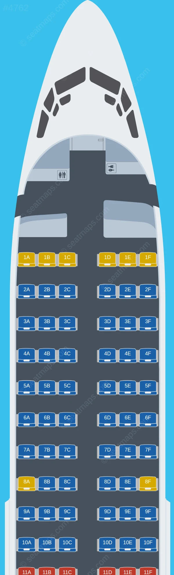 TUI fly (Belgium) Boeing 737-700 seatmap preview