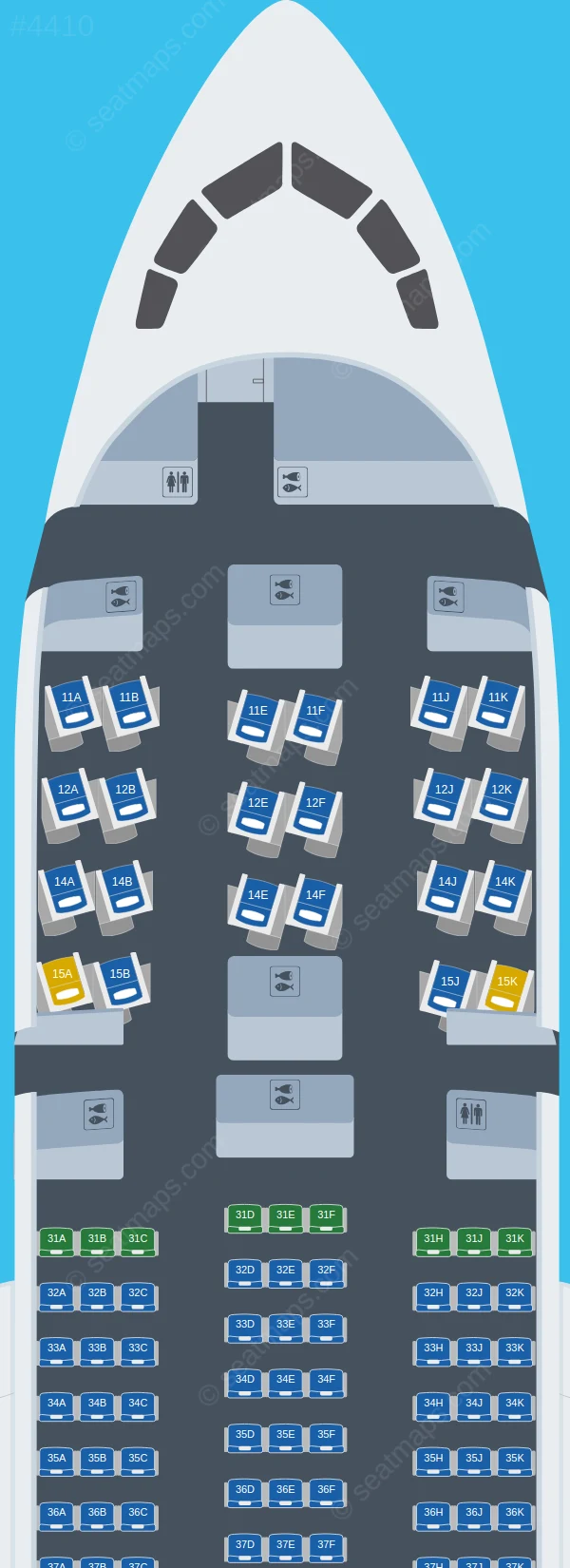 Thai Airways International Boeing 787-8 seatmap preview