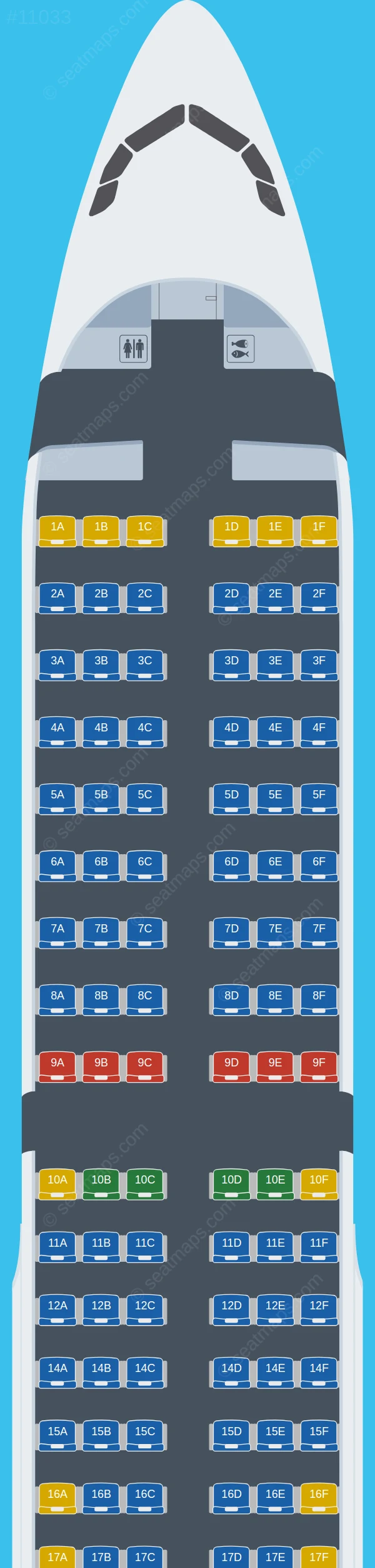 Privilege Style Airbus A321-200 seatmap preview