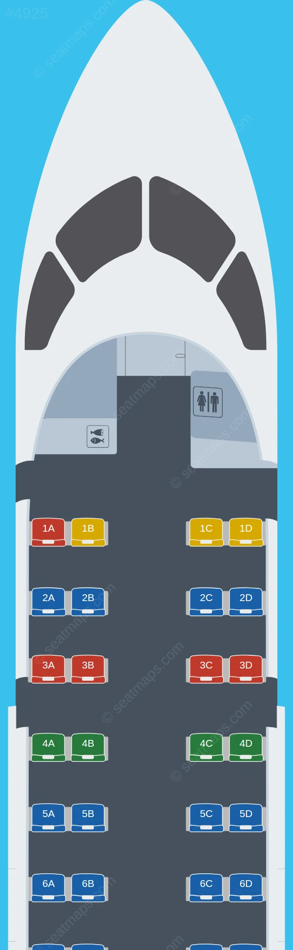 PNG Air De Havilland Q100 V.1 seatmap preview