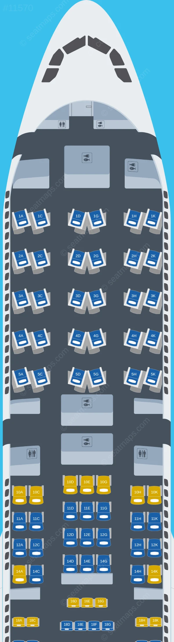 Brussels Airlines Airbus A330-300 V.2 seatmap preview