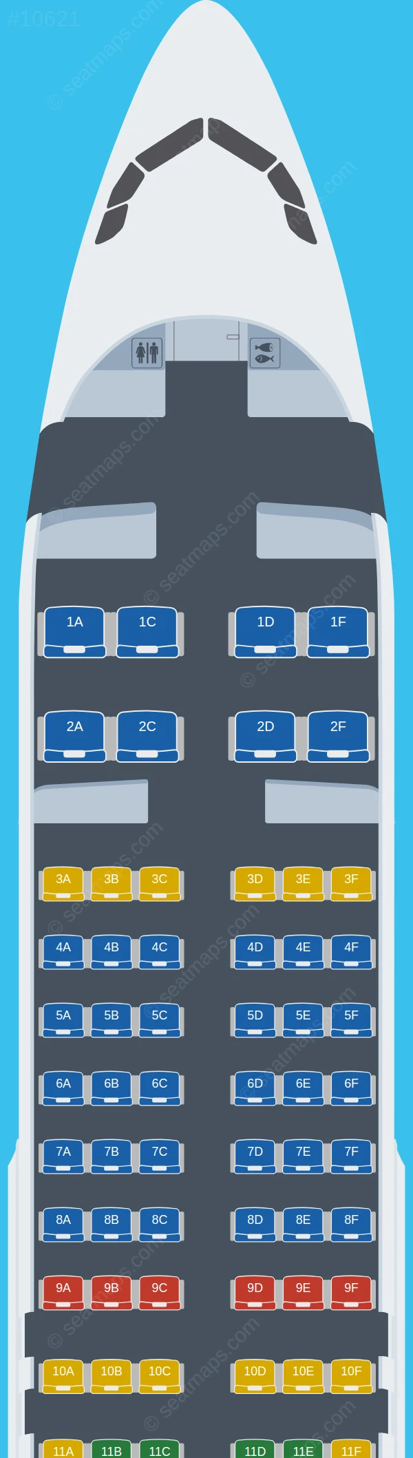FITS Aviation Airbus A320-200 V.1 seatmap preview