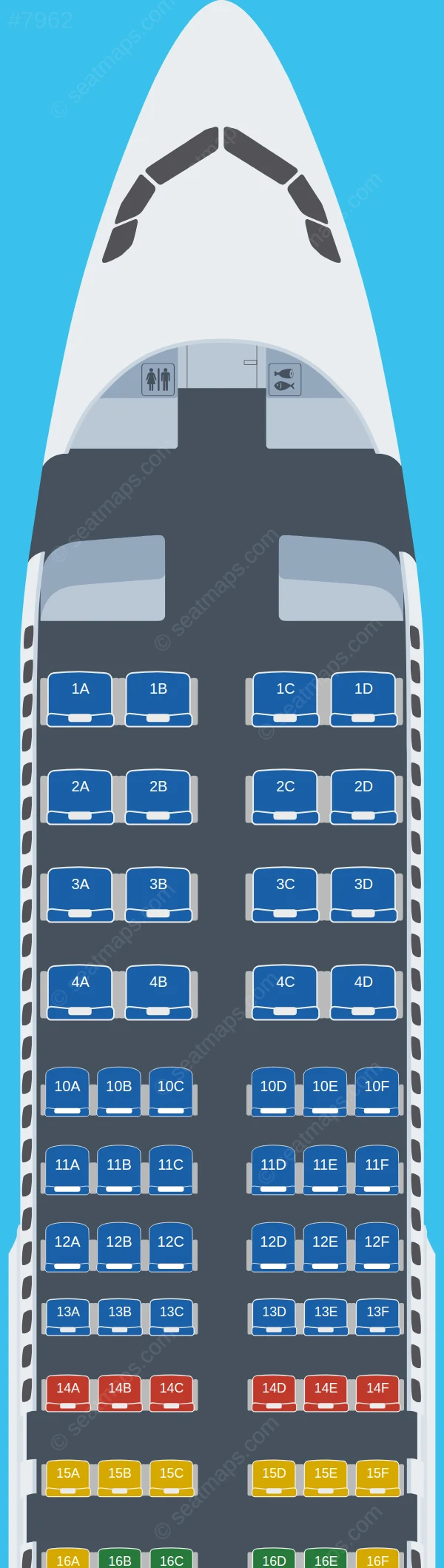 Delta Airbus A320-200 seatmap preview