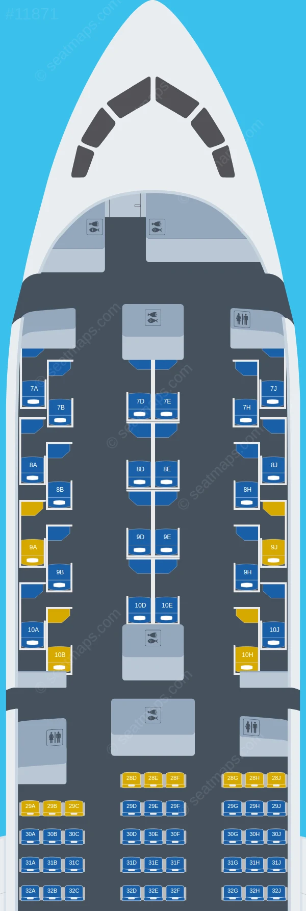 Korean Air Boeing 787-9 V.2 seatmap preview