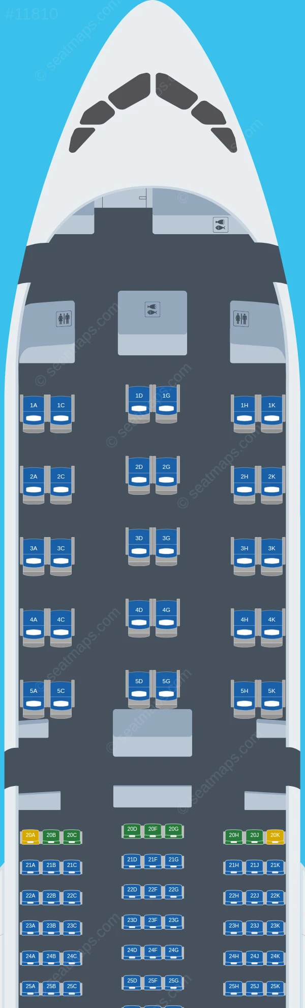 Edelweiss Air Airbus A350-900 seatmap preview