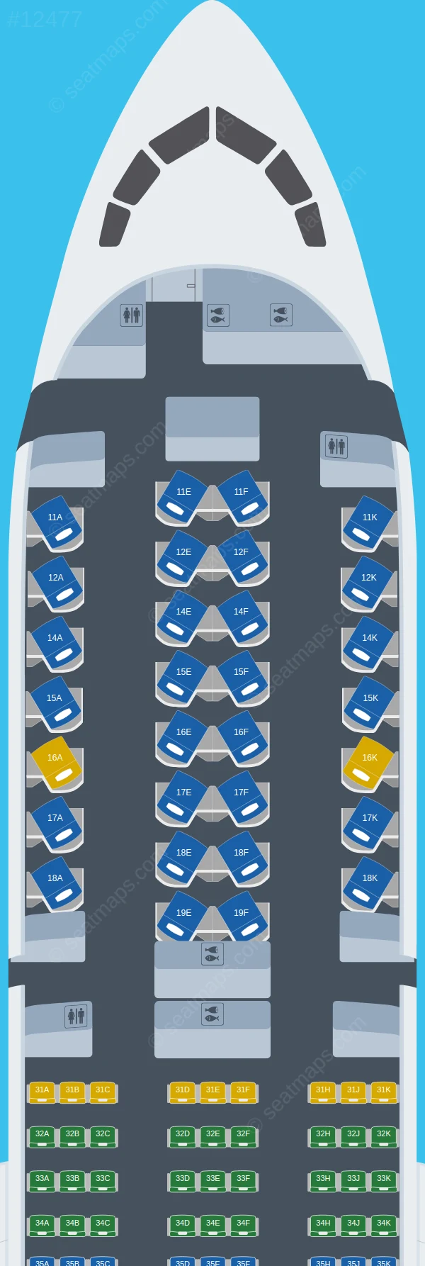 Thai Airways International Boeing 787-9 V.2 seatmap preview