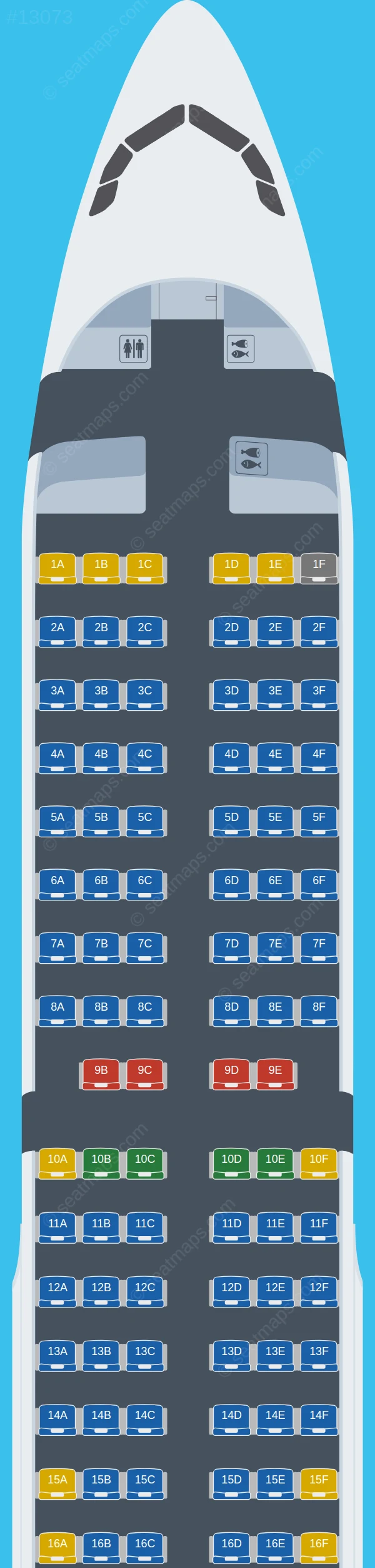 Nesma Airlines (Egypt) Airbus A321-200 V.2 seatmap preview