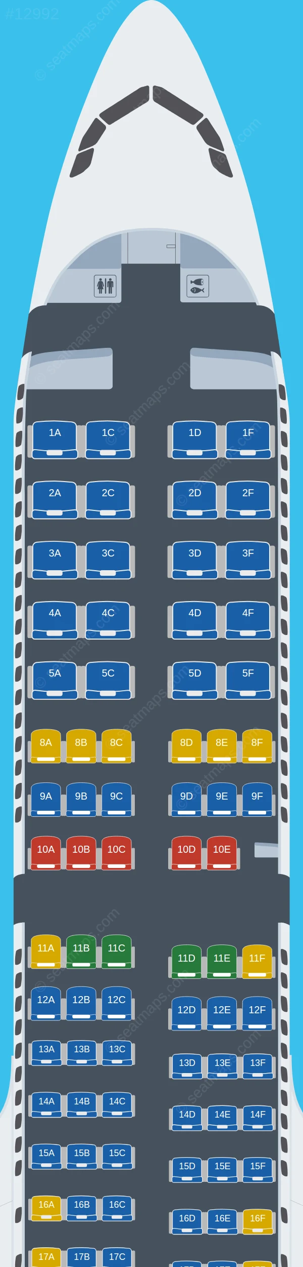American Airlines Airbus A321neo V.2 seatmap preview