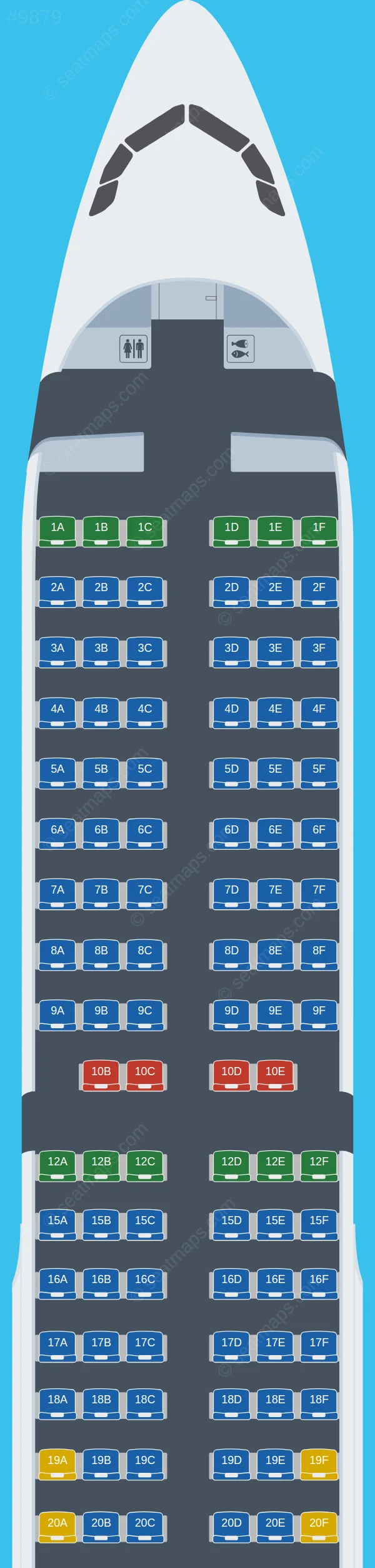 Air Travel Airbus A321-200 seatmap preview