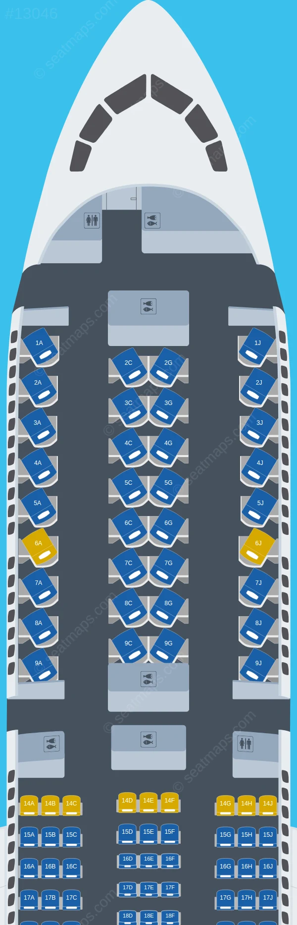 Alaska Airlines Boeing 787-9 seatmap preview