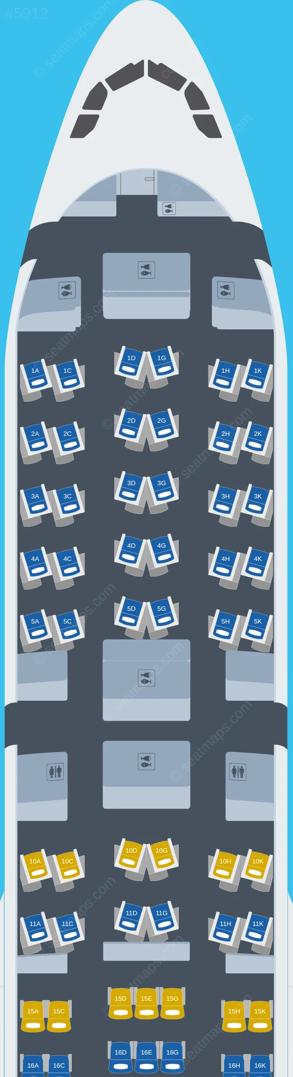 Lufthansa Airbus A330-300 seatmap preview