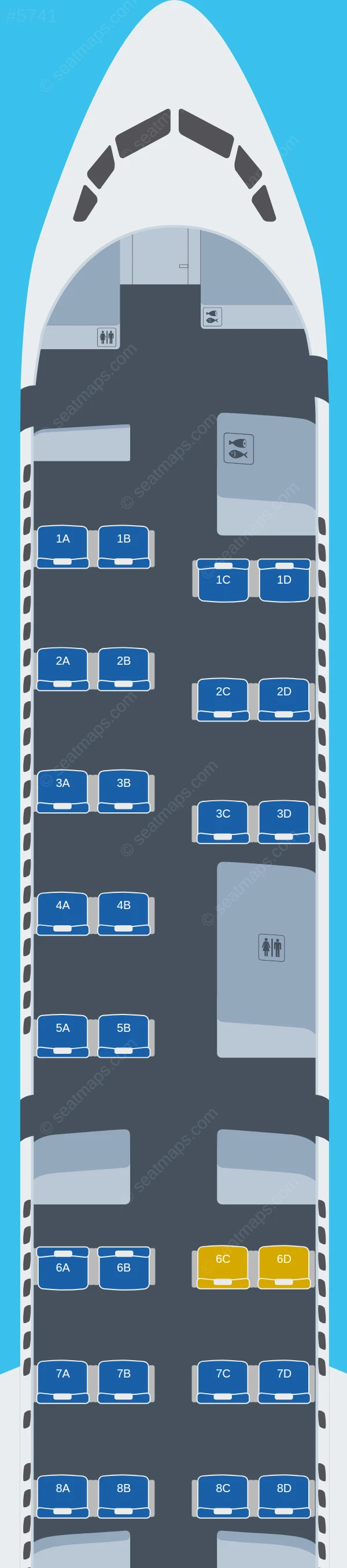 Delta Boeing 757-200 V.4 seatmap preview