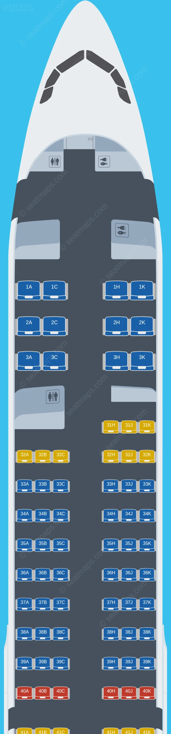 Philippine Airlines - PAL Airbus A321neo V.2 seatmap preview