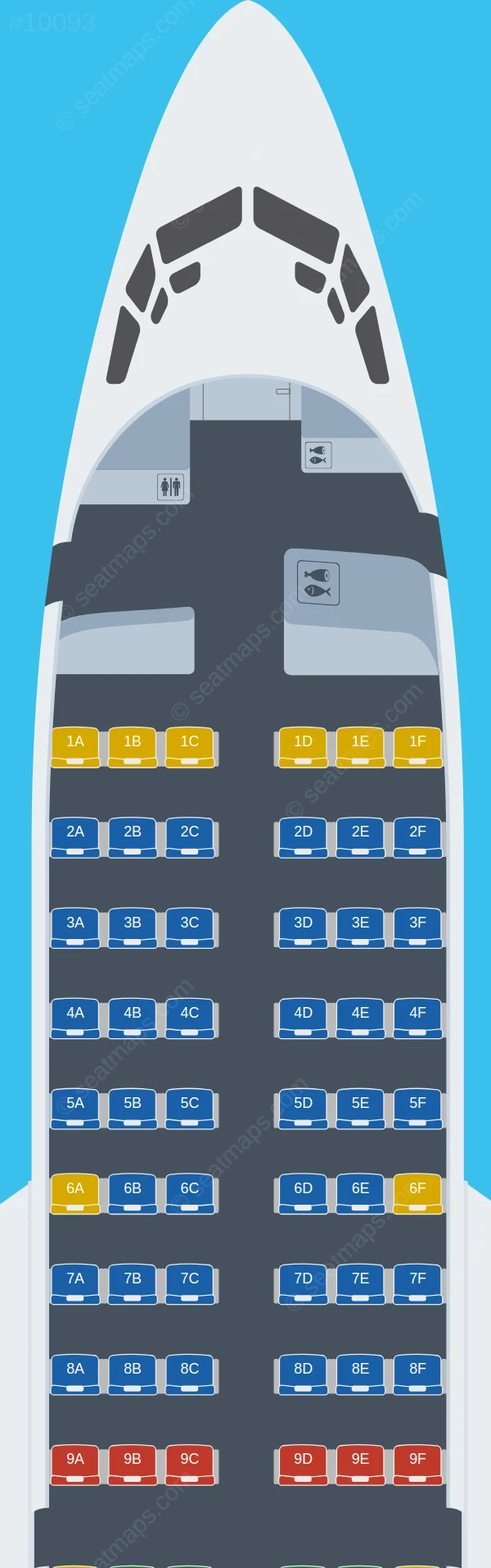 Aeroregional Boeing 737-500 seatmap preview