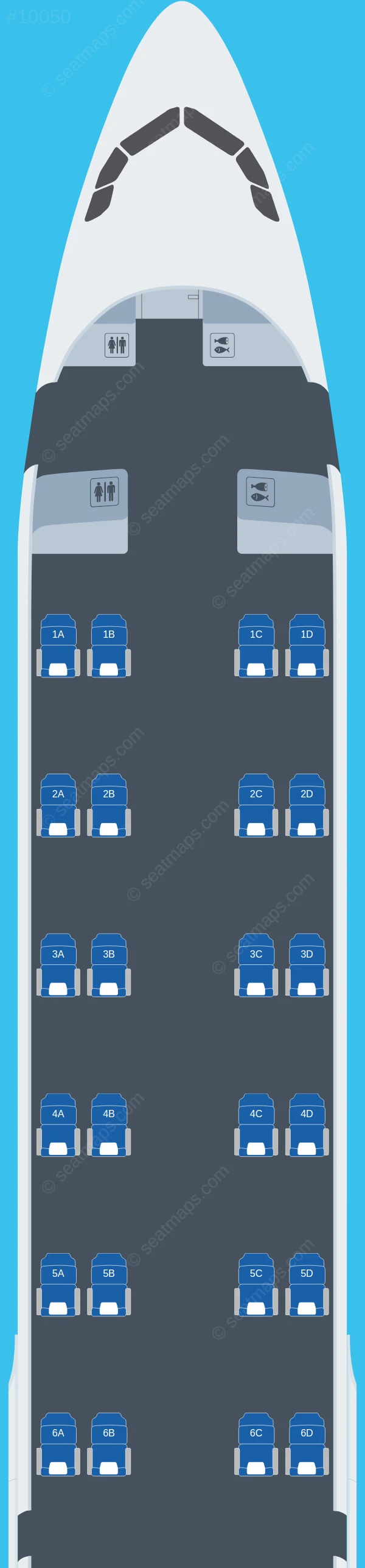 Titan Airways Airbus A321neo LR V.2 seatmap preview