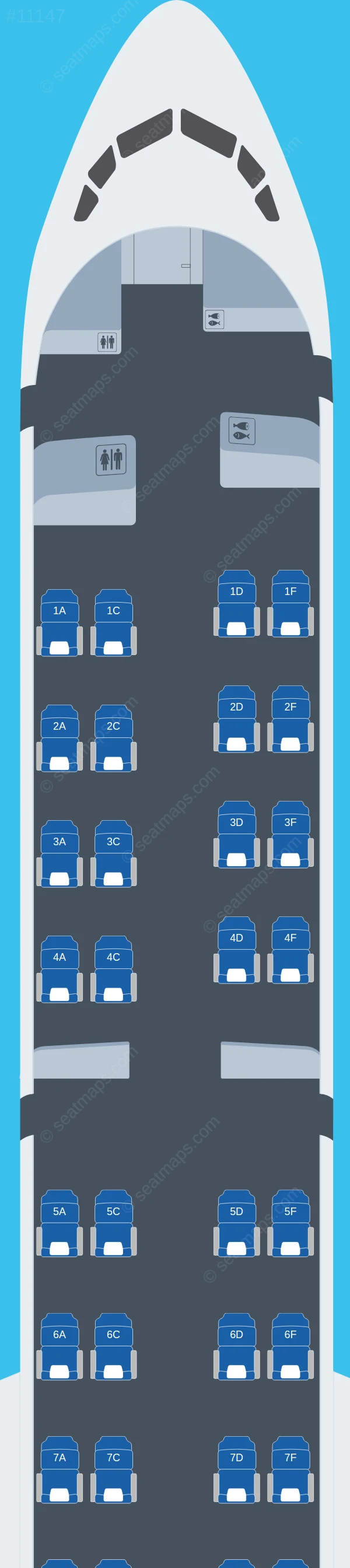 Azur Air Boeing 757-200 V.2 seatmap preview