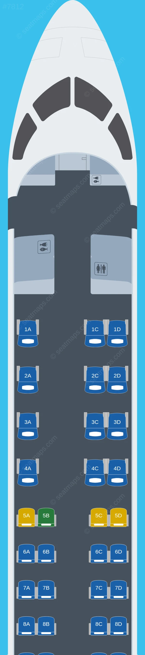 SkyWest Airlines Bombardier CRJ900 V.3 AA seatmap preview