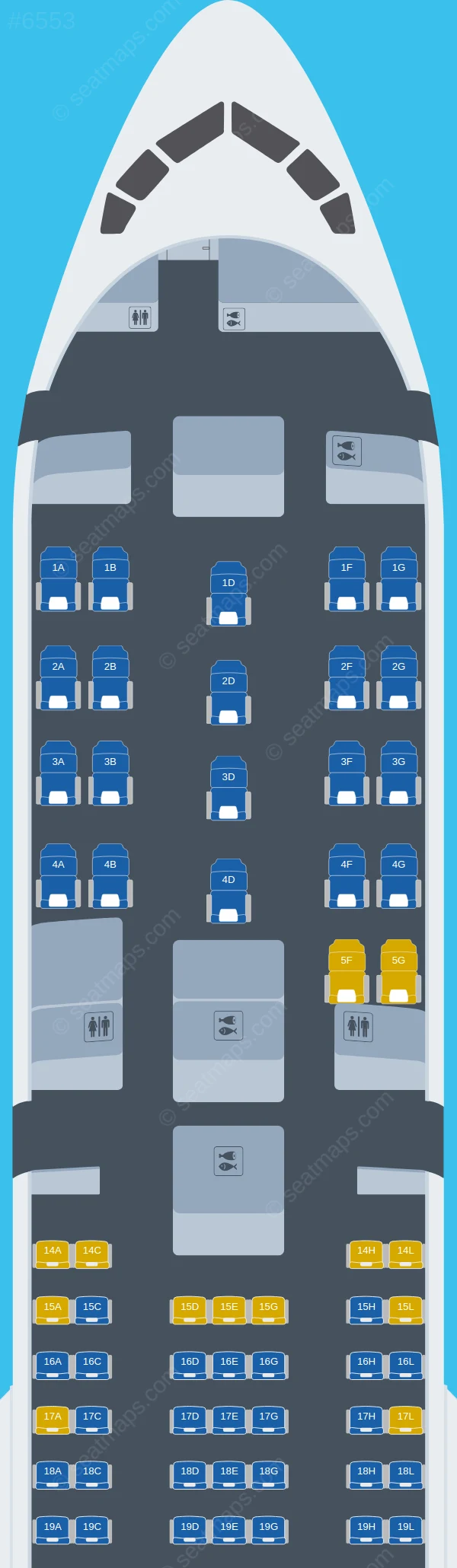 AZAL Azerbaijan Airlines Boeing 767-300ER seatmap preview