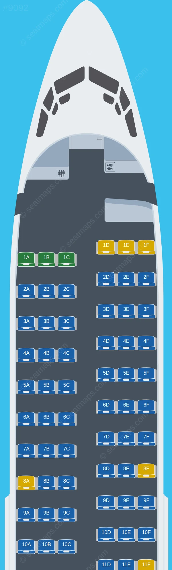 Yakutia Airlines Boeing 737-700 seatmap preview