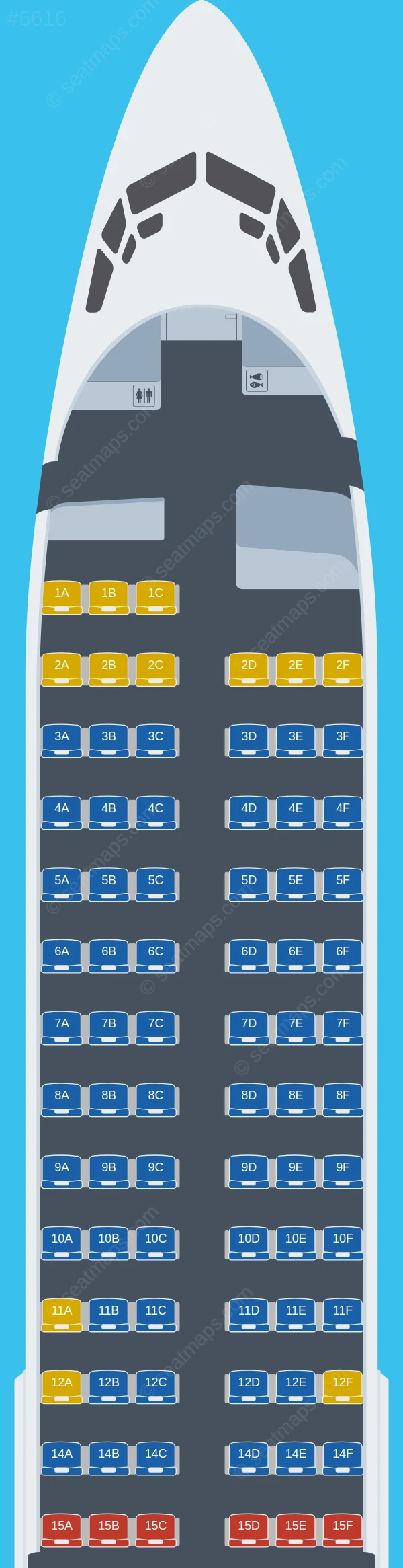 Corendon Airlines Europe Boeing 737-800 seatmap preview