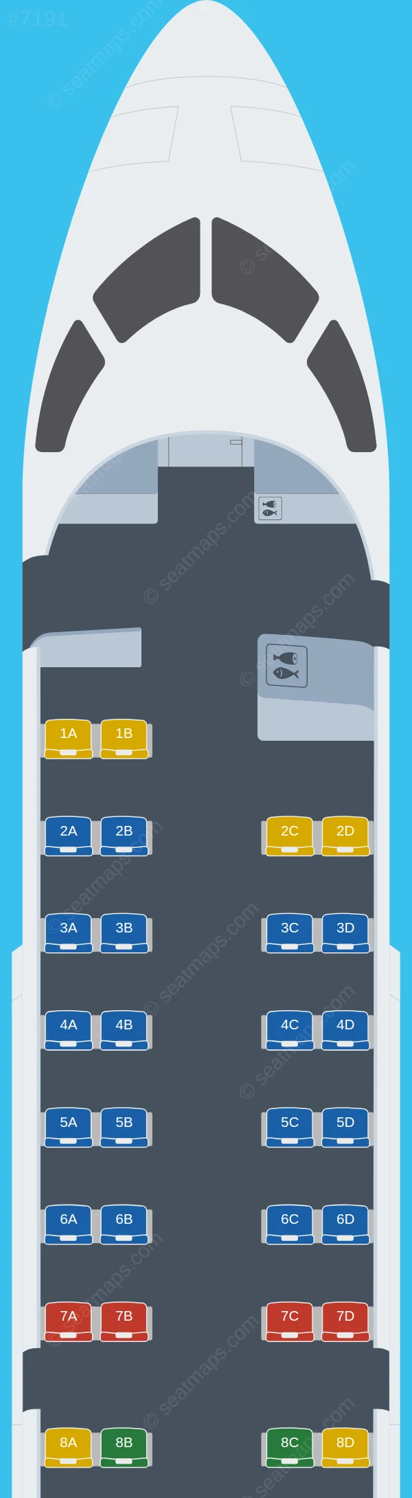 Yamal Airlines Bombardier CRJ200 seatmap preview