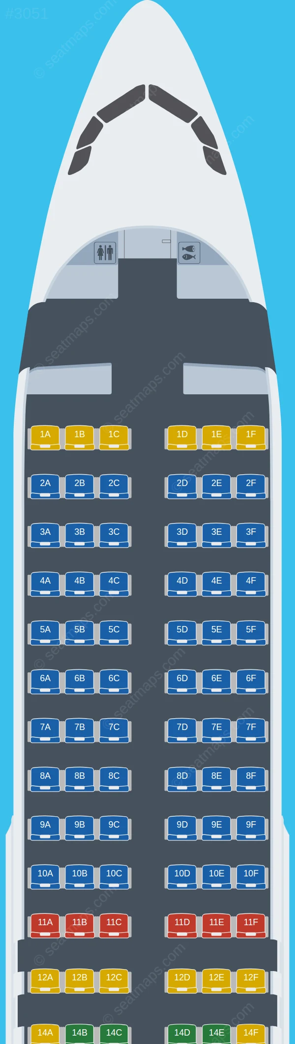 Cebu Pacific Air Airbus A320-200 seatmap preview