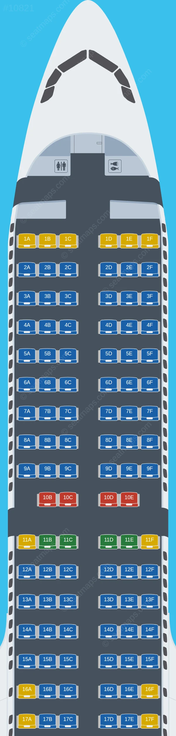 Volaris Airbus A321neo V.1 seatmap preview