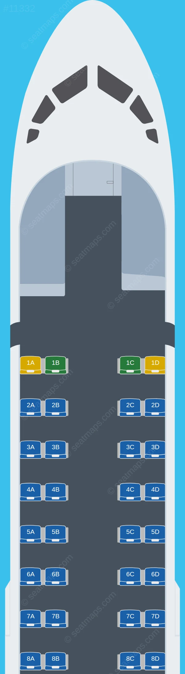 Silk Avia ATR 72-600 seatmap preview