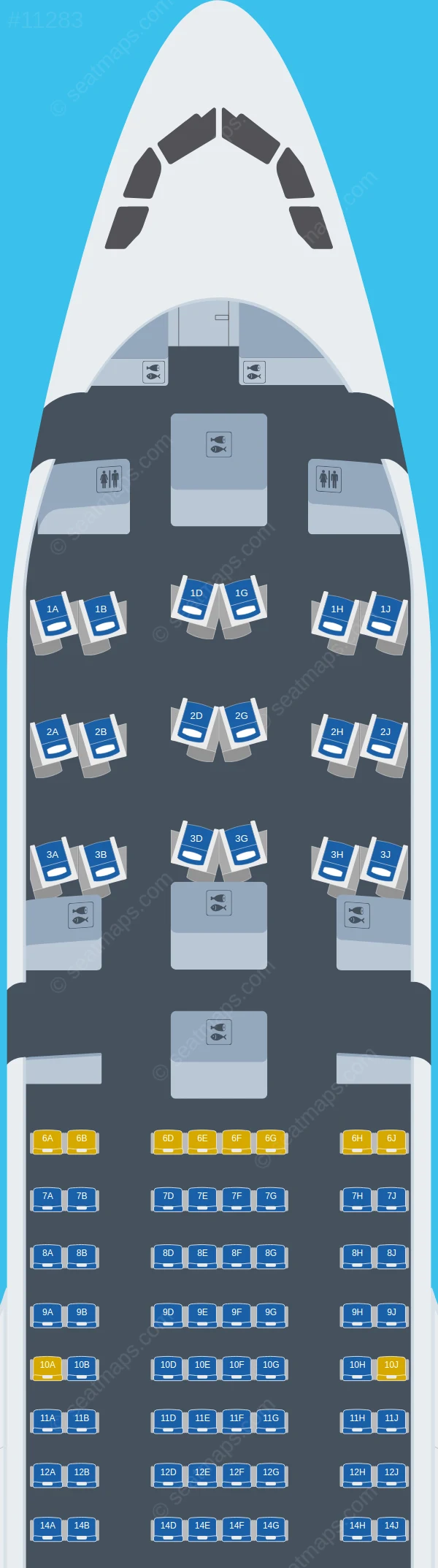 Hi Fly Malta Airbus A330-200 V.2 seatmap preview