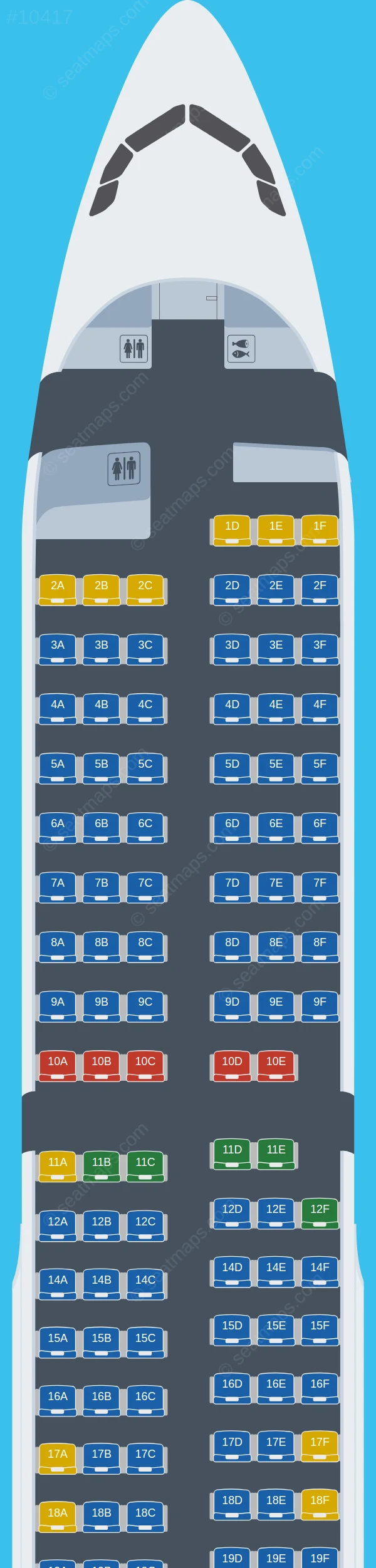 Air Seoul Airbus A321-200 V.3 seatmap preview