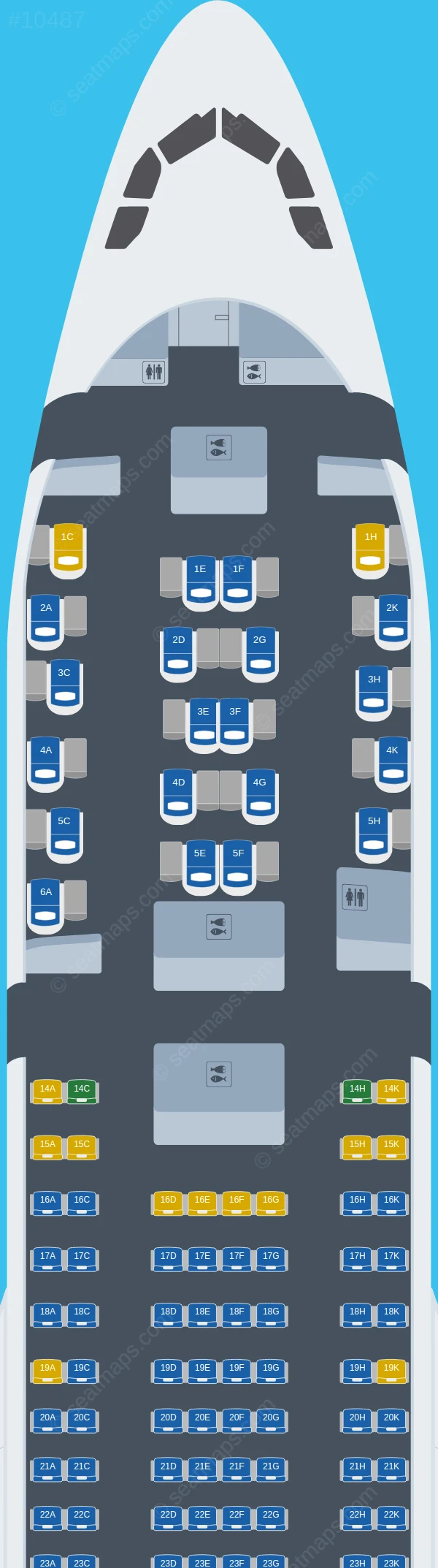 Malaysia Airlines Airbus A330-200 seatmap preview