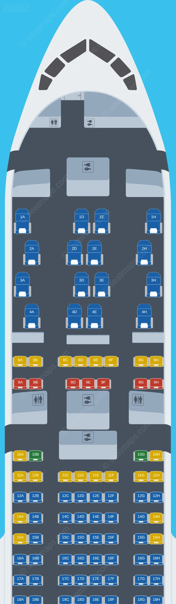 EuroAtlantic Airways Boeing 767-300ER V.1 seatmap preview