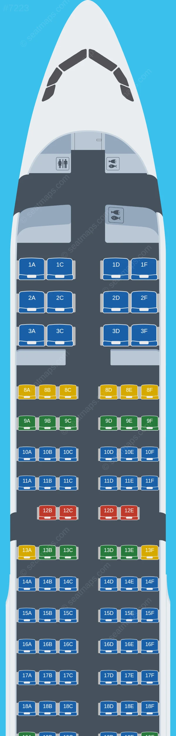 Air Macau Airbus A321-200 V.2 seatmap preview