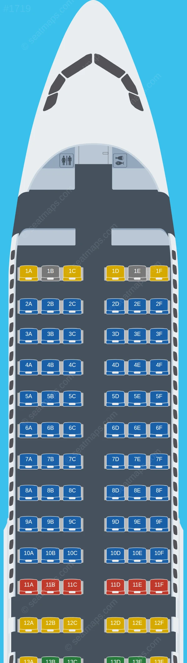 Aer Lingus Limited Airbus A320-200 seatmap preview