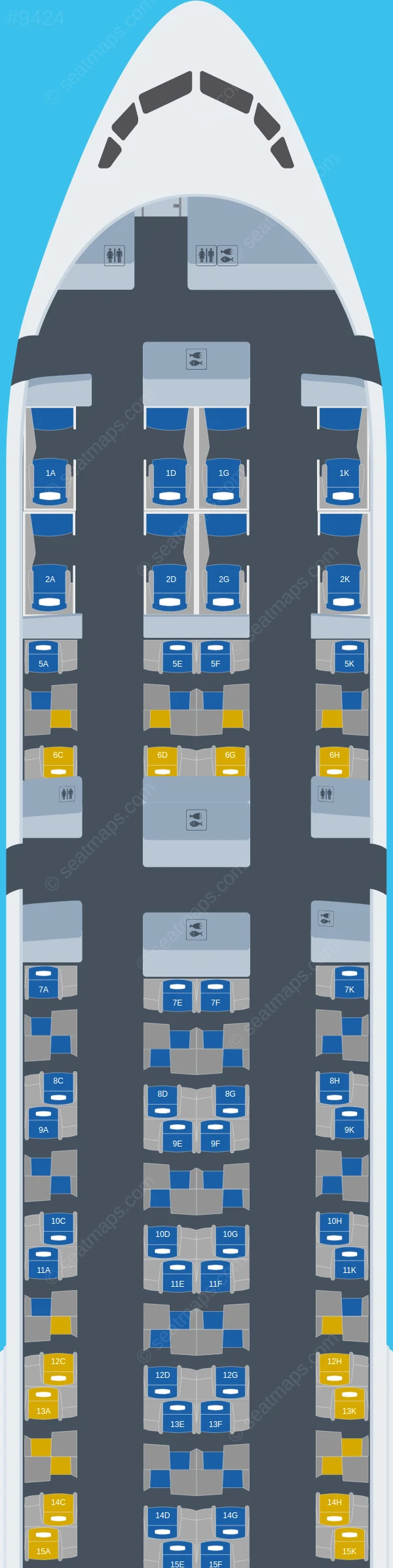 ANA - All Nippon Airways Boeing 777-300ER V.1 seatmap preview