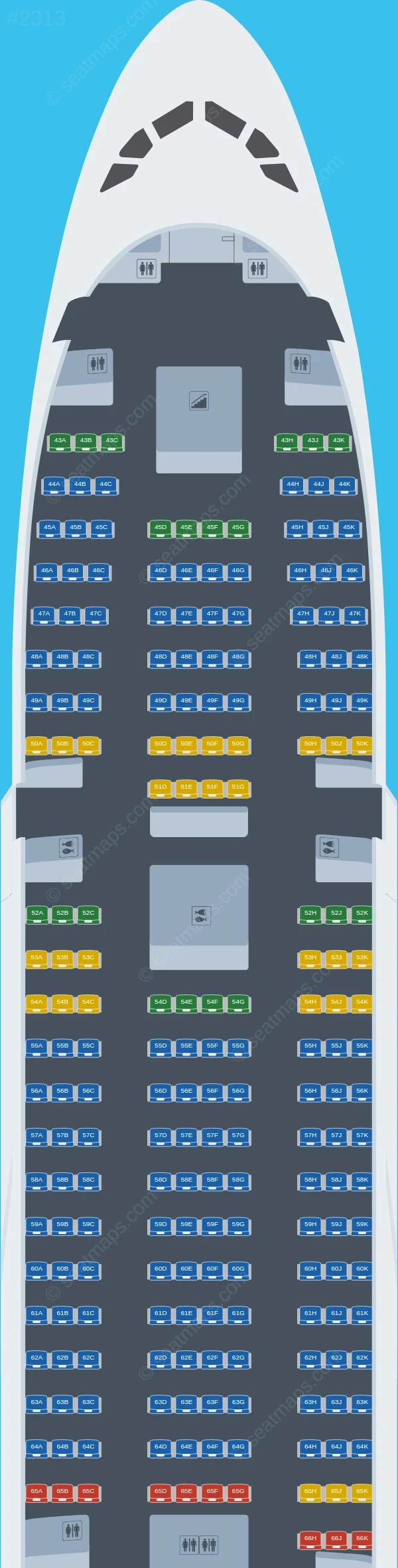 Emirates Airbus A380-800 V.5 seatmap preview