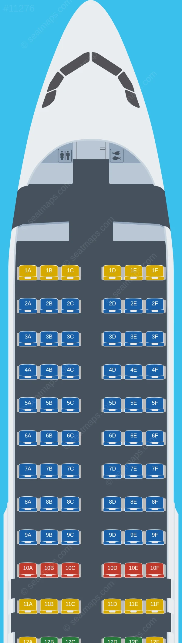 Avion Express Malta Airbus A320-200 V.2 seatmap preview