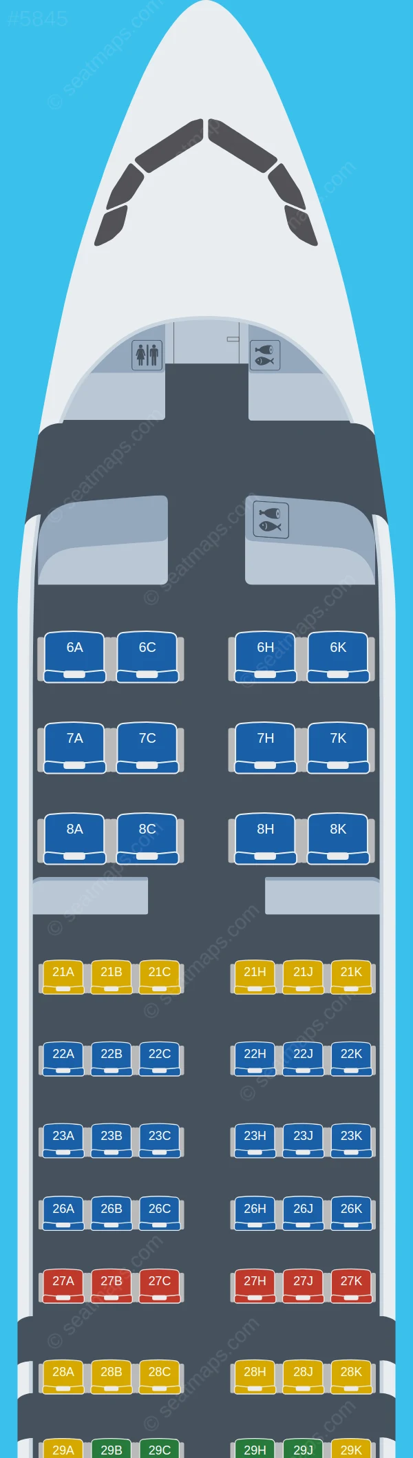 Royal Brunei Airlines Airbus A320neo seatmap preview