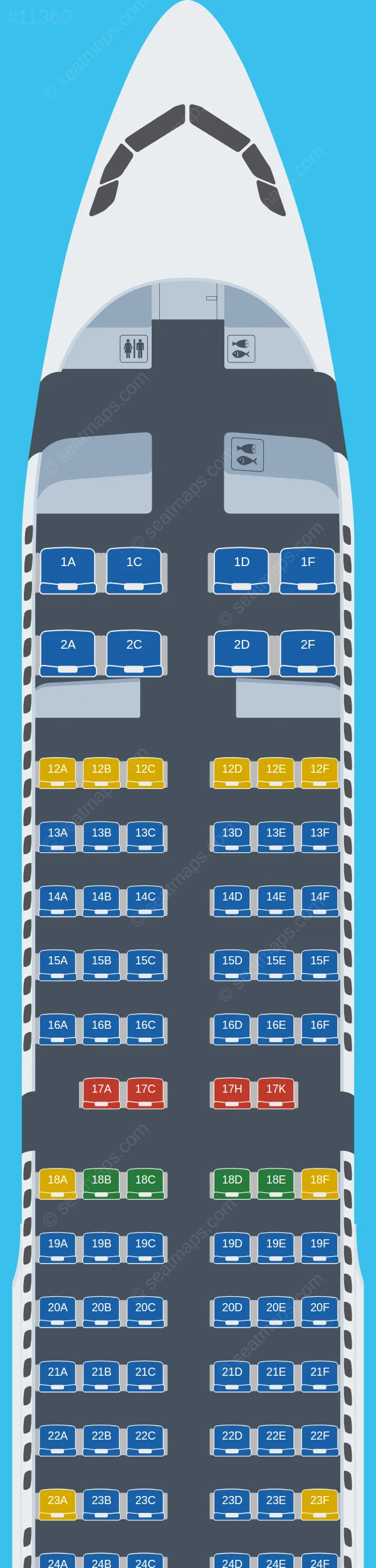 Air Canada Rouge Airbus A321-200 V.2 seatmap preview