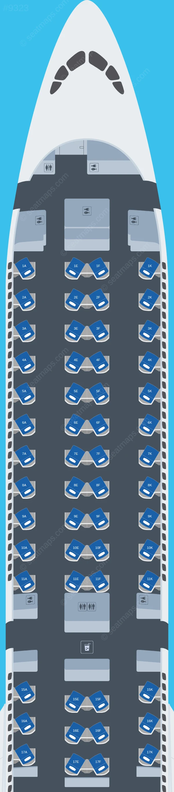 British Airways Airbus A350-1000 seatmap preview