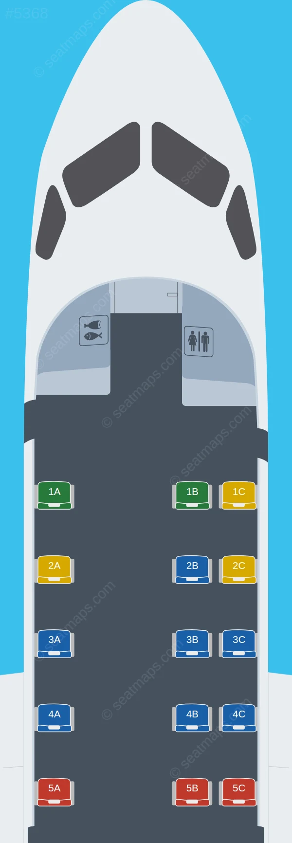 Air Urga Saab S340 seatmap preview