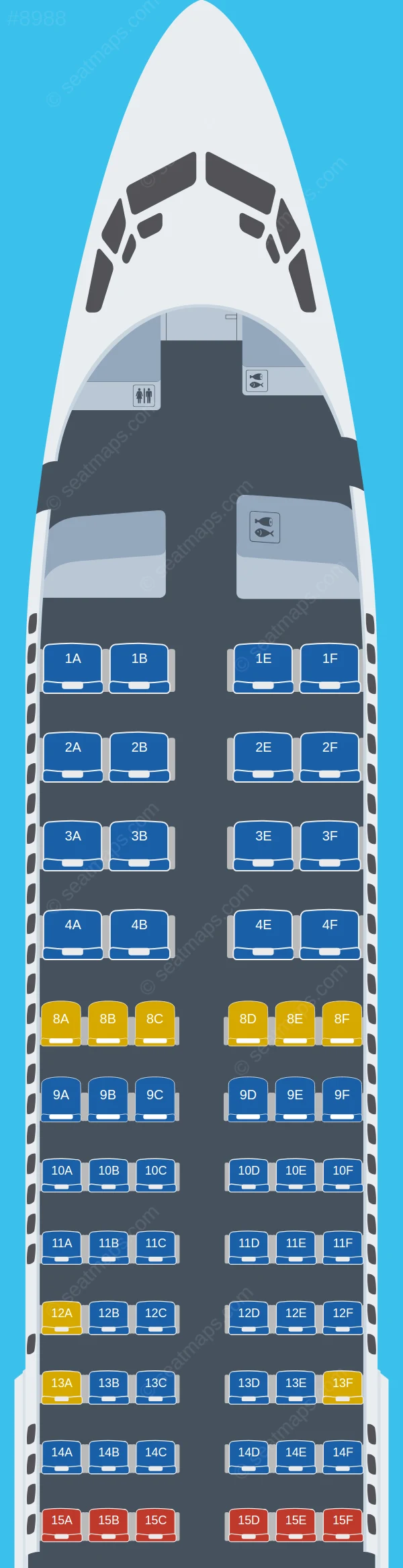 American Airlines Boeing 737-800 seatmap preview