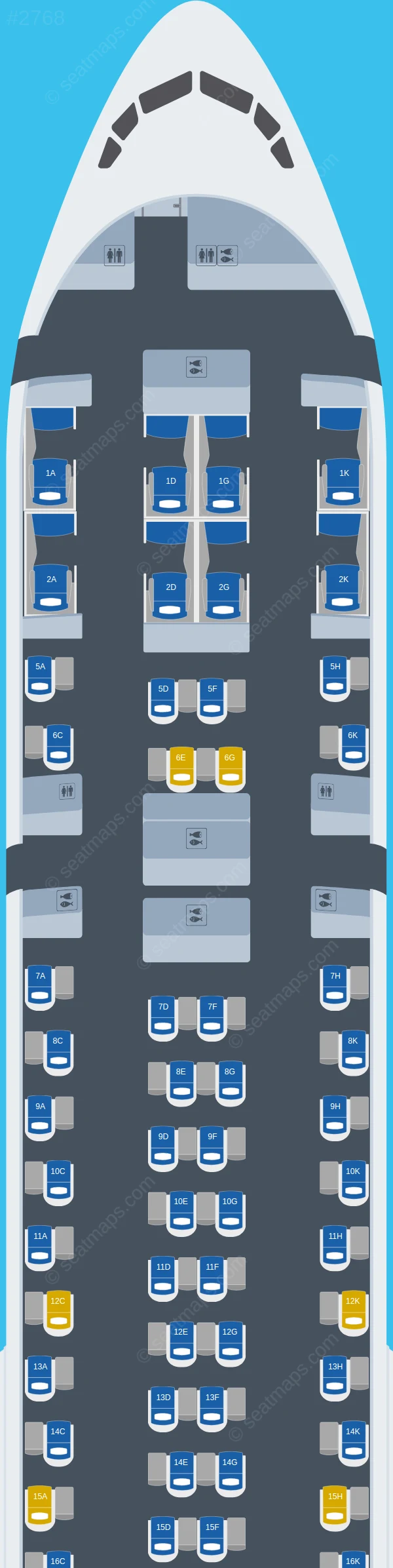 ANA - All Nippon Airways Boeing 777-300ER V.2 seatmap preview