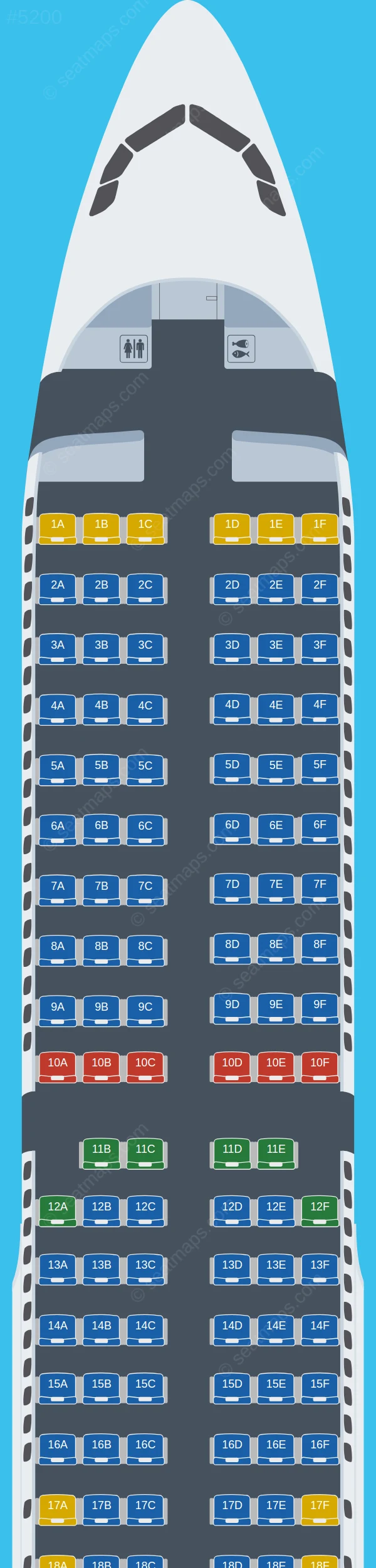 Condor Airbus A321-200 V.1 seatmap preview
