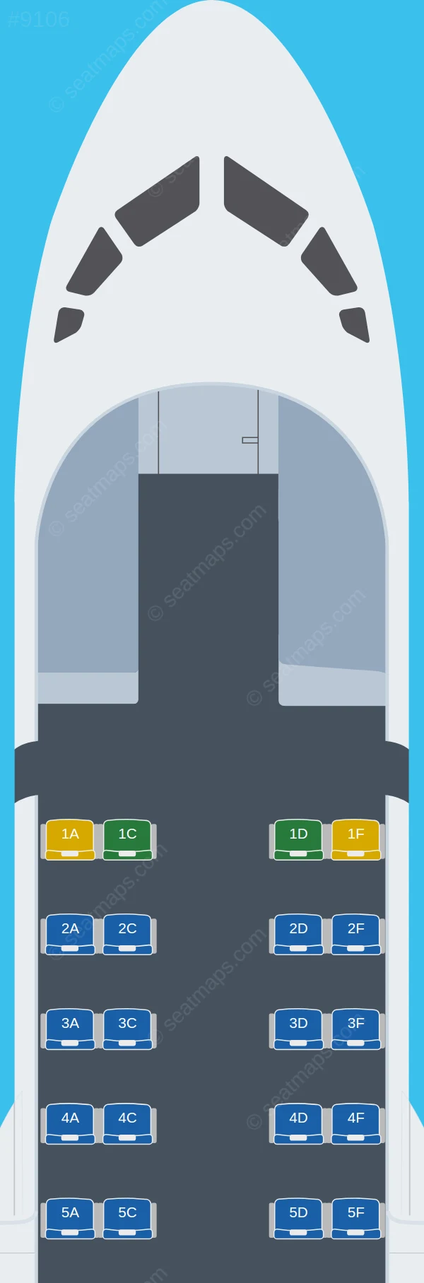 Bahamasair ATR 42-600 seatmap preview