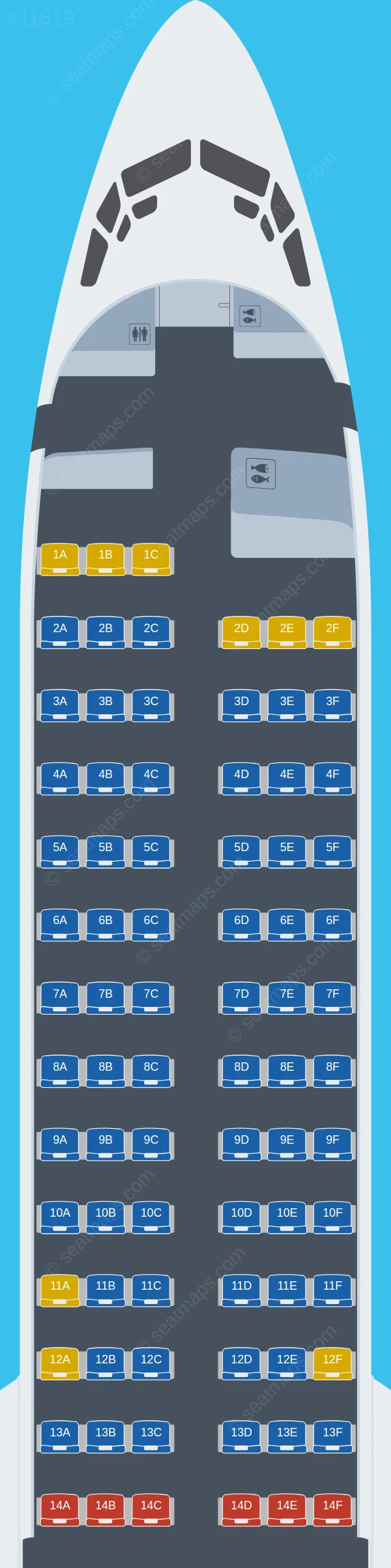 AJet Boeing 737 MAX 8 V.1 seatmap preview
