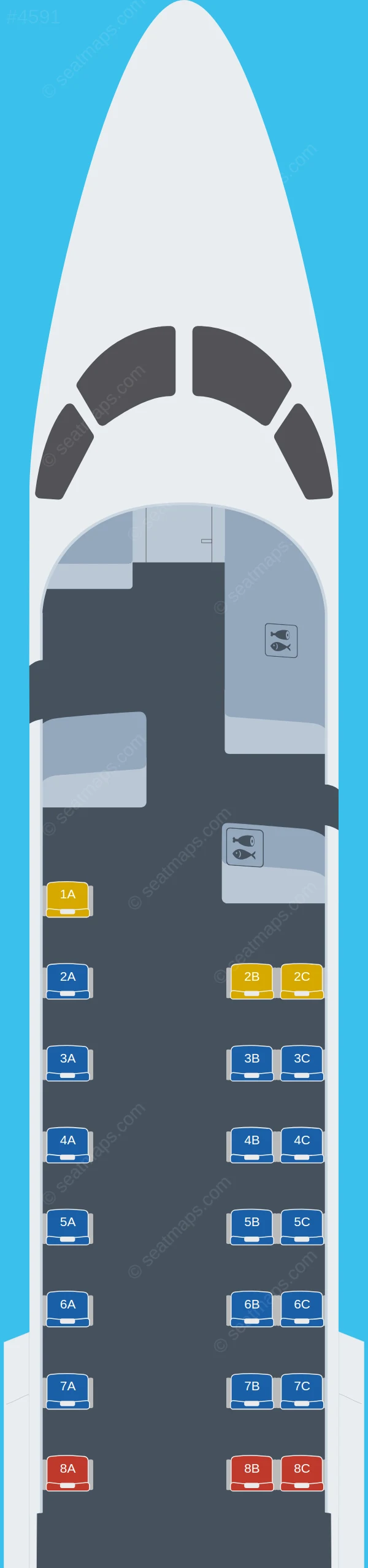 Airlink Embraer ERJ 135 seatmap preview